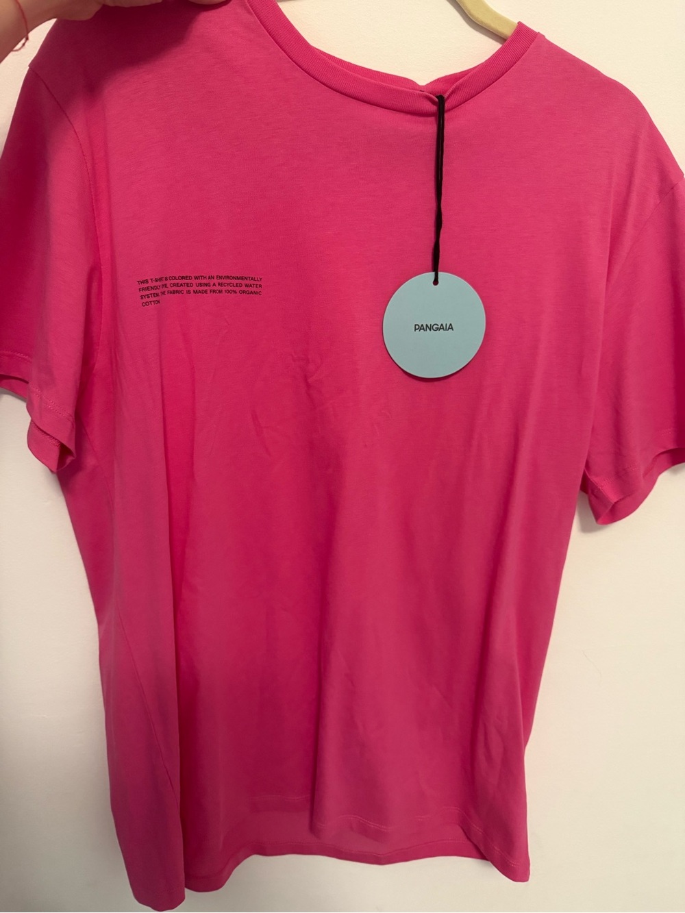 PANGAIA Men's Bright Pink Short-Sleeve Crewneck Tee